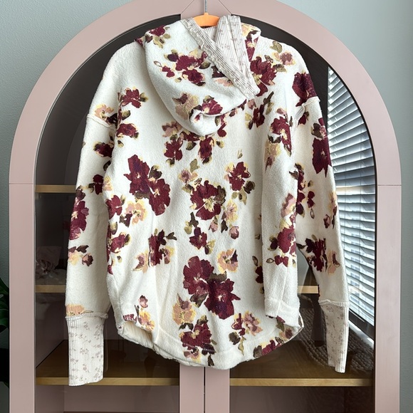 Free People Bali Bring Me Roses Sherpa Pullover, XS - Picture 7 of 9